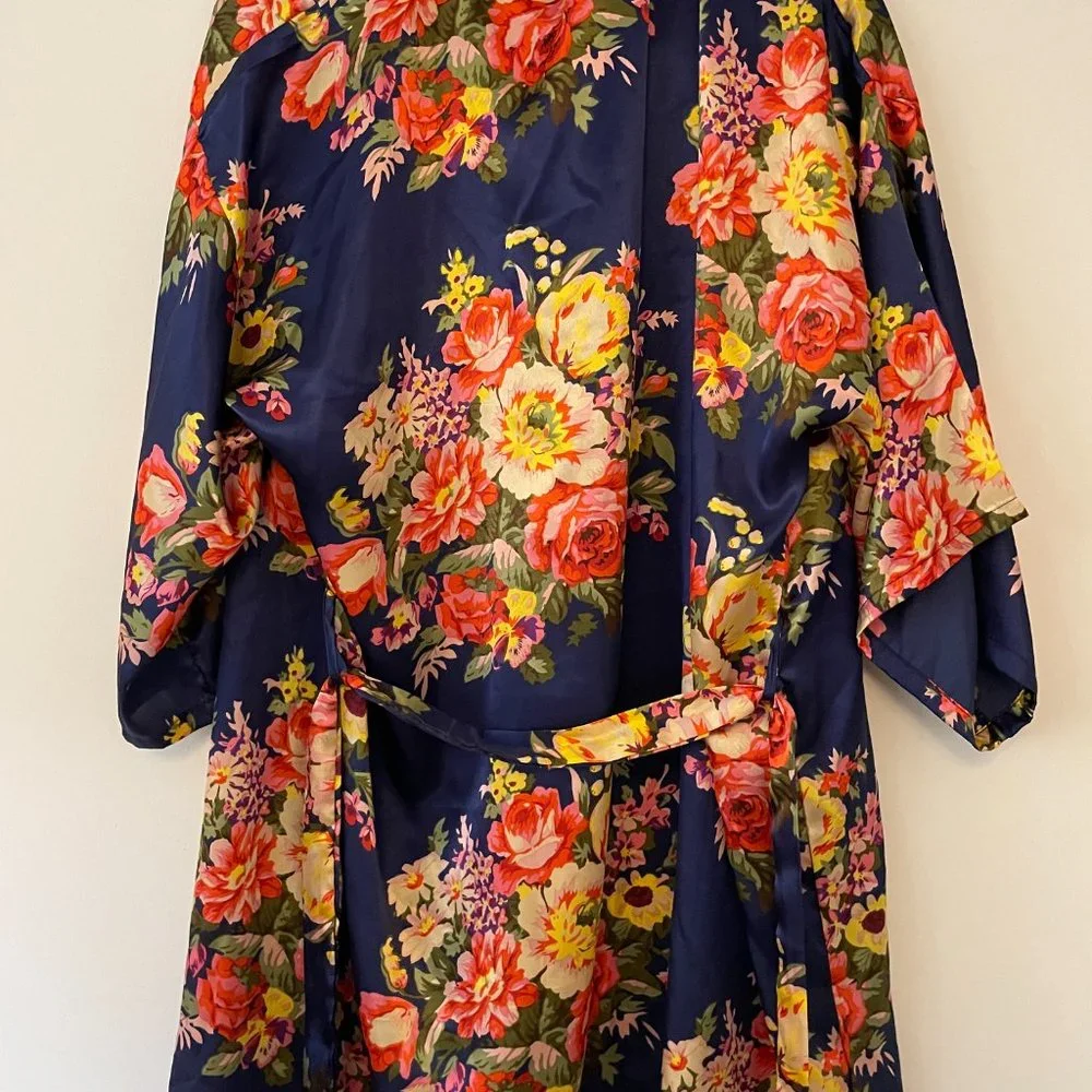 Satin Floral Robe - OS - Picture 3 of 3